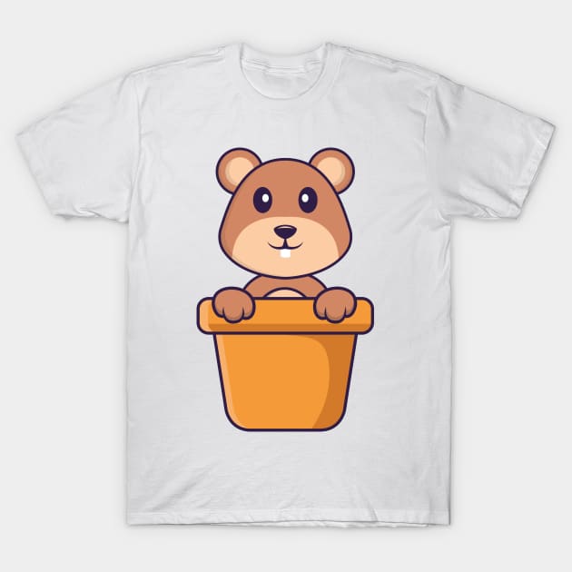 Cute squirrel character. T-Shirt by kolega